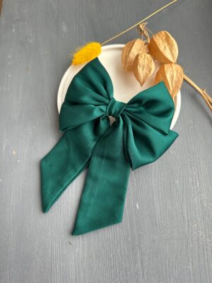 plaukų kaspinas smaragdo spalvos