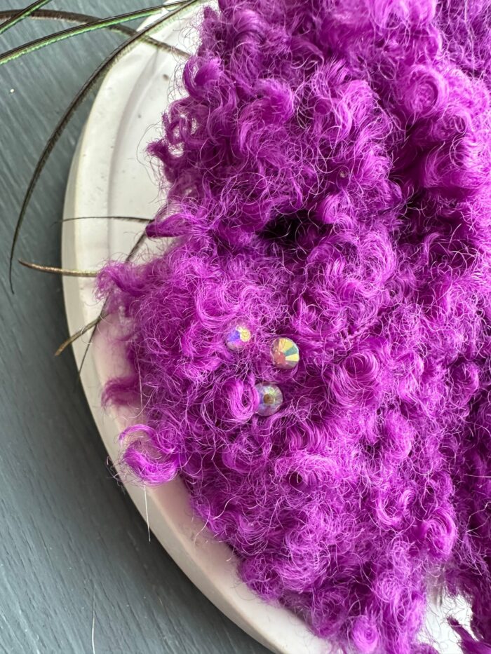 didelis kaspinas "Ryškiai Violetinis Teddy" - Image 3
