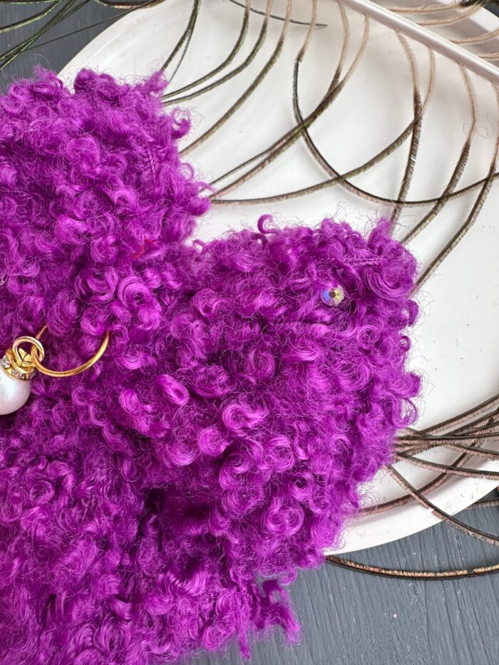 didelis kaspinas "Ryškiai Violetinis Teddy" - Image 3