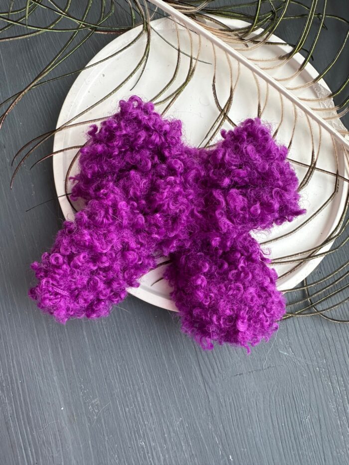Kaspinas " Violetinis Teddy"