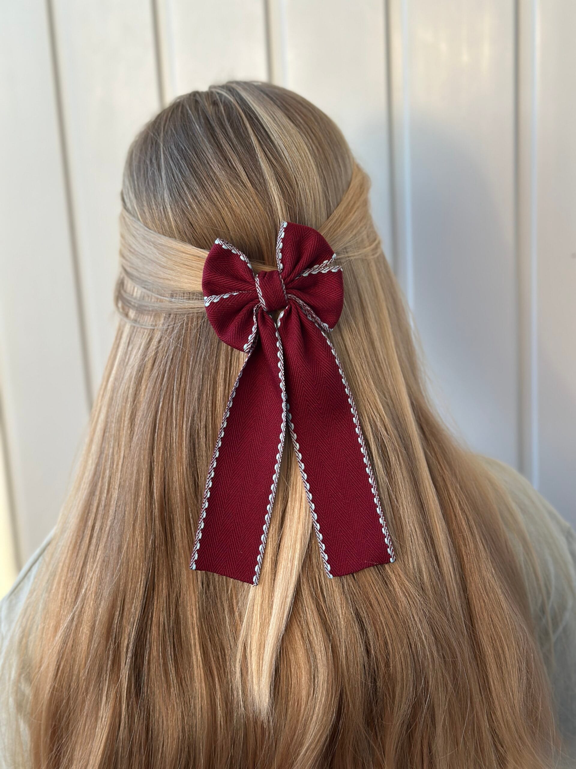 Plaukų kaspinas segtukas bordo - Image 5