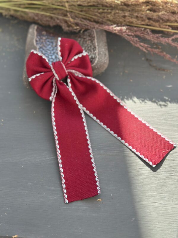 plaukų kaspinas segtukas bordo