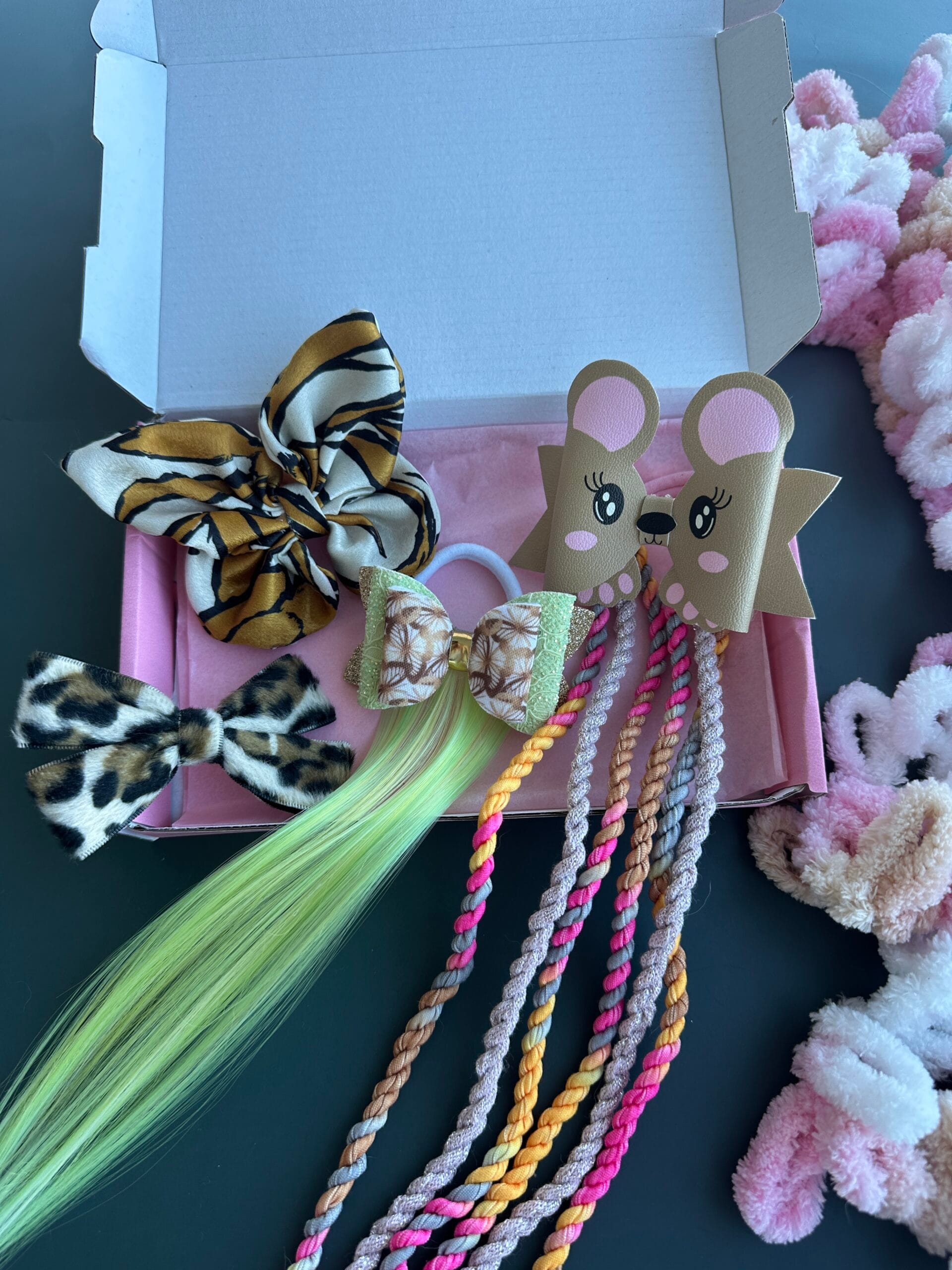 Plaukų segtukų ir gumyčių rinkinukas