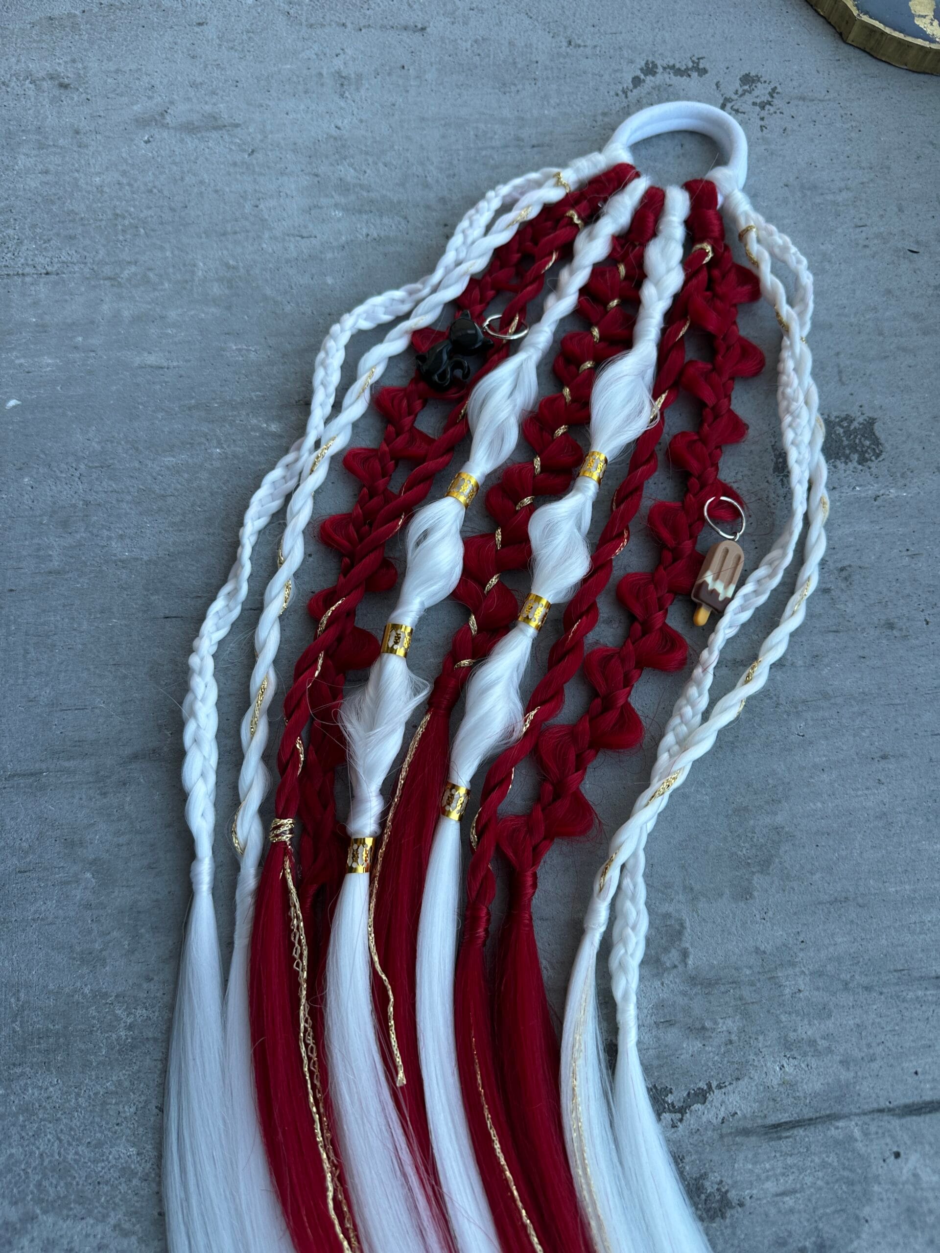 Plaukų gumytė mergaitėms raudona