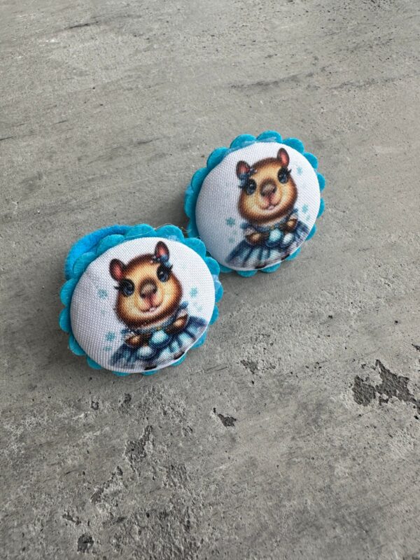 Plaukų gumytės kapibara mėlyni