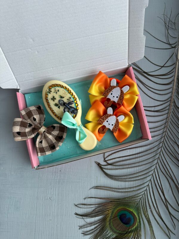 Plaukų aksesuarų rinkinys mergaitėms orange