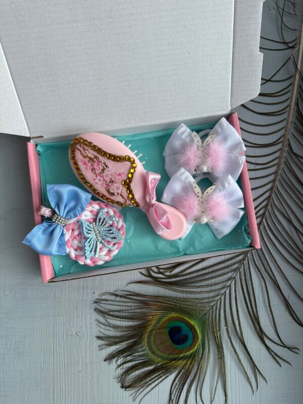 Plaukų aksesuarų rinkinys mergaitėms drugelis