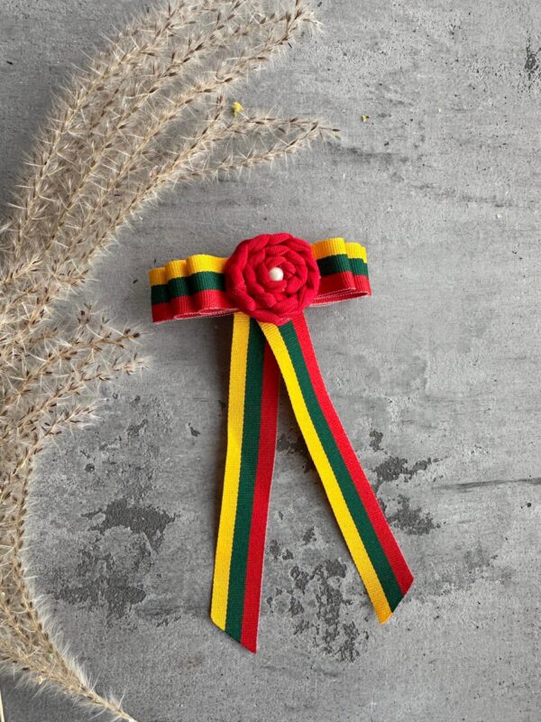 Plaukų kaspinas segtukas su gėle