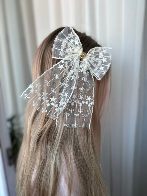 Plaukų kaspinas segtukas nertas