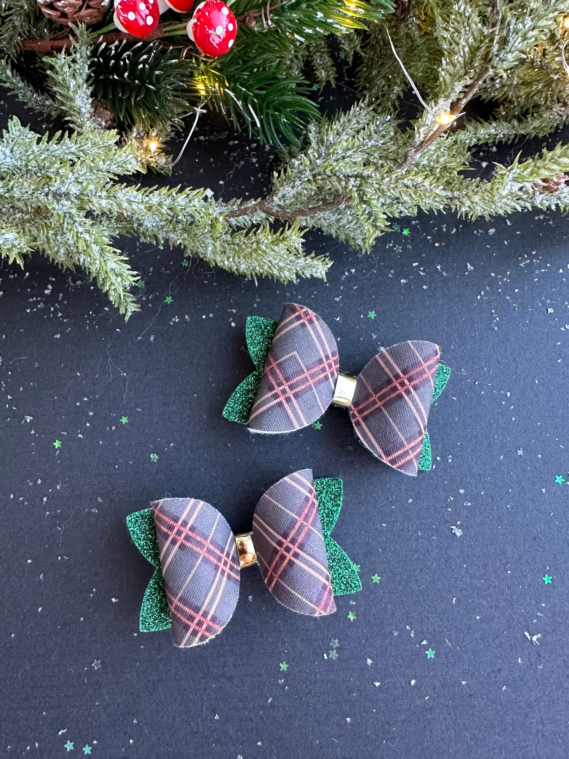 Plaukų segtukai kalėdos žali