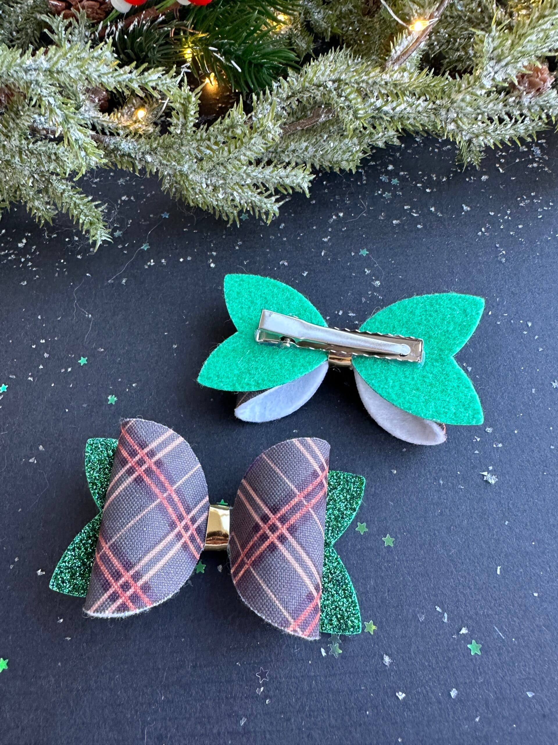 Plaukų segtukai kalėdos žali