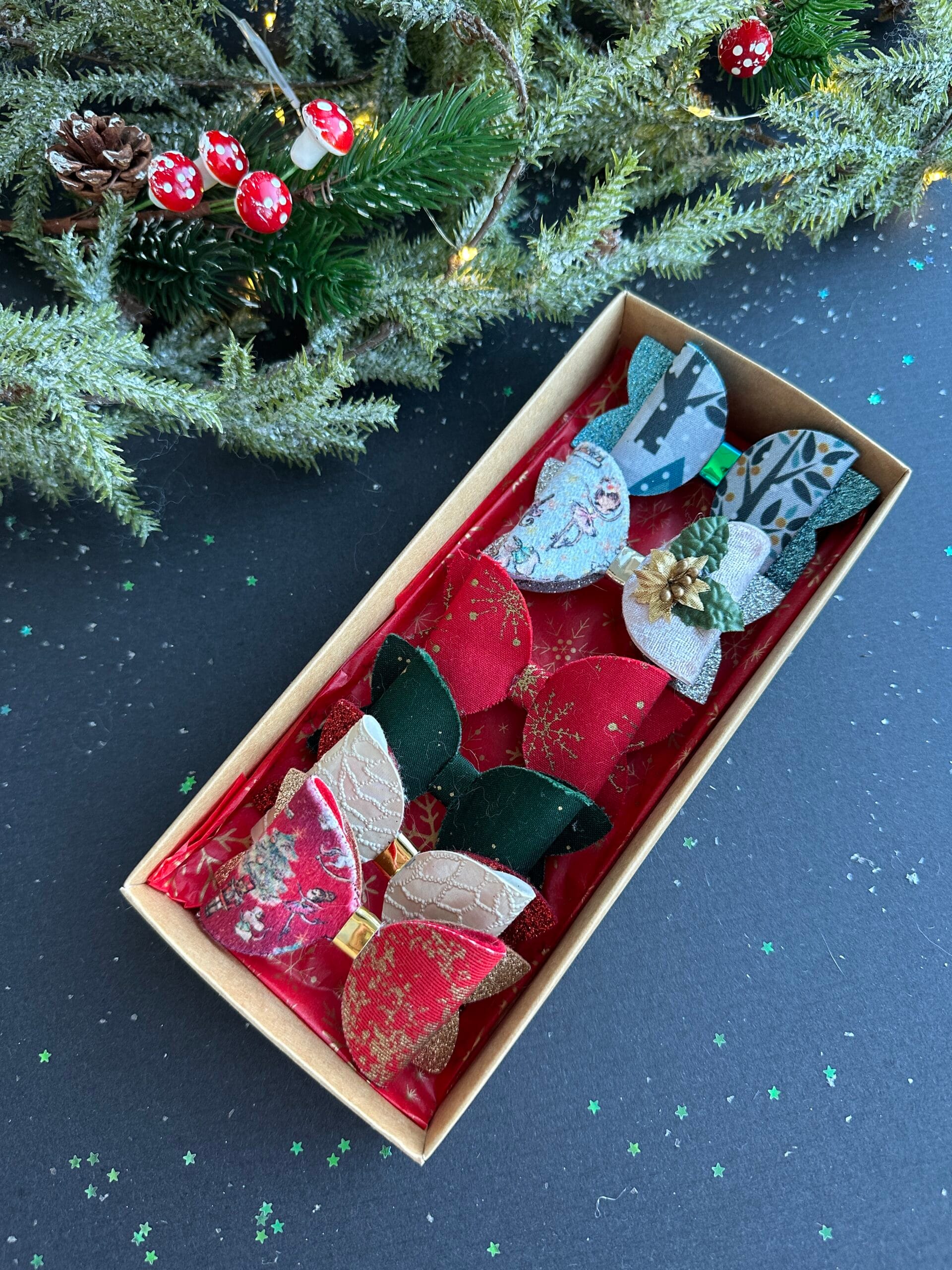 Plaukų segtukų rinkinys kalėdos