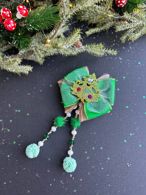 Plaukų segtukas su eglute