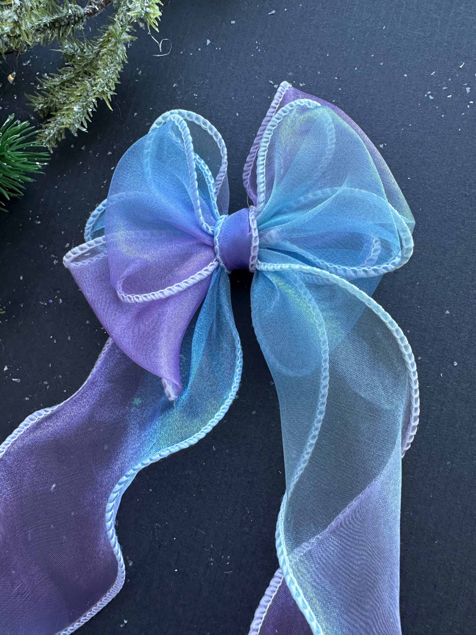 Plaukų kaspinas su ilgais galais blue - Image 2