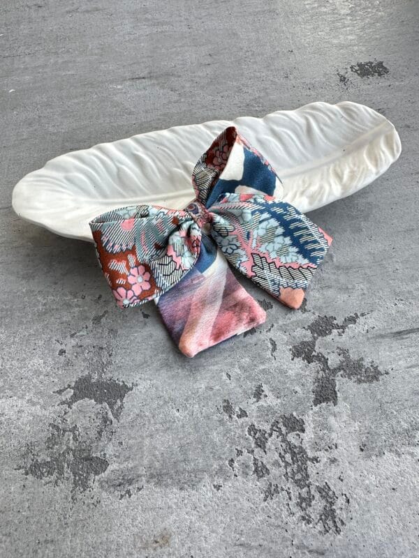 Plaukų kaspinas segtukas iš natūralaus šilko