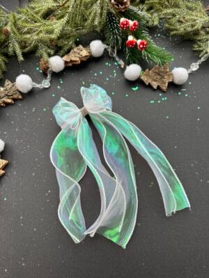 Plaukų kaspinas segtukas organza