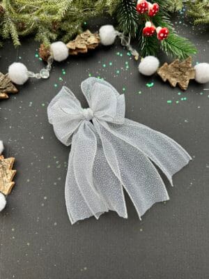 Plaukų kaspinas segtukas baltas