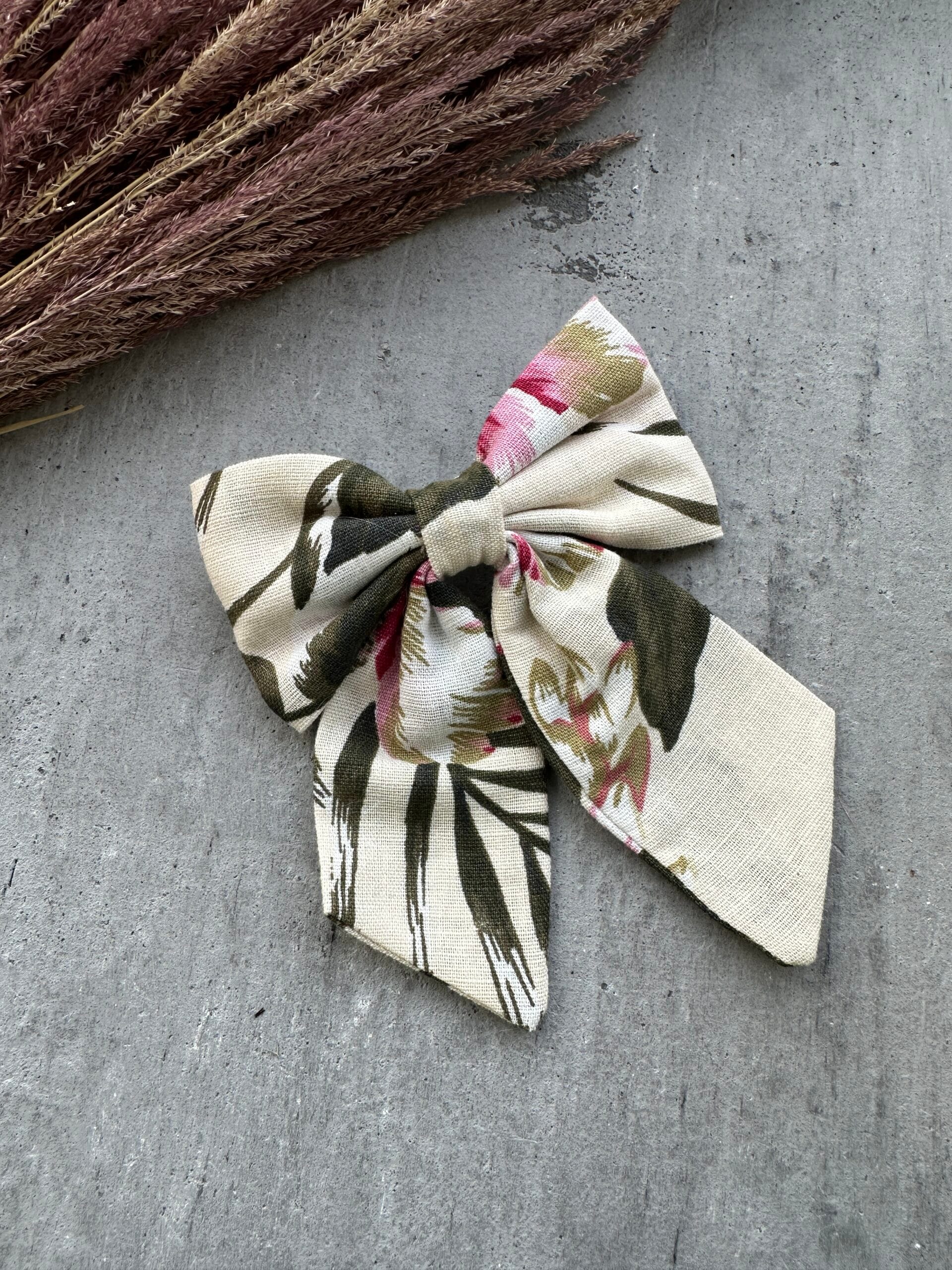 Plaukų kaspinas iš lino flowers