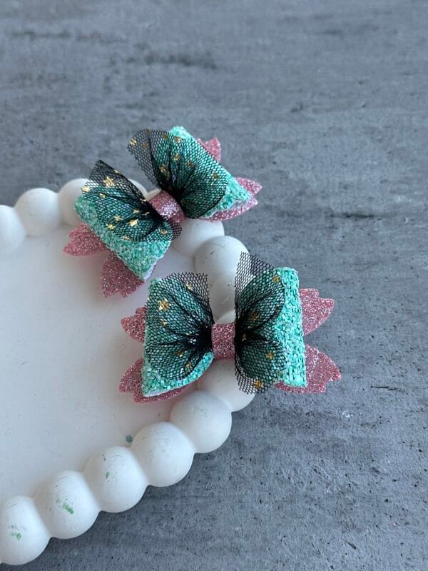 Plaukų segtukai mėtiniai kaspinukai