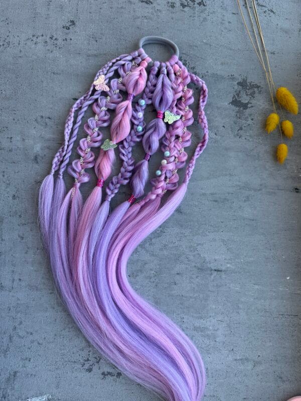 Pinta plaukų gumytė mergaitėms violetinė