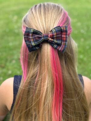 Plaukų kaspinas segtukas mokyklai mergaitėms