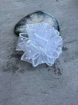 Plaukų gumytė kaspinas su perlais