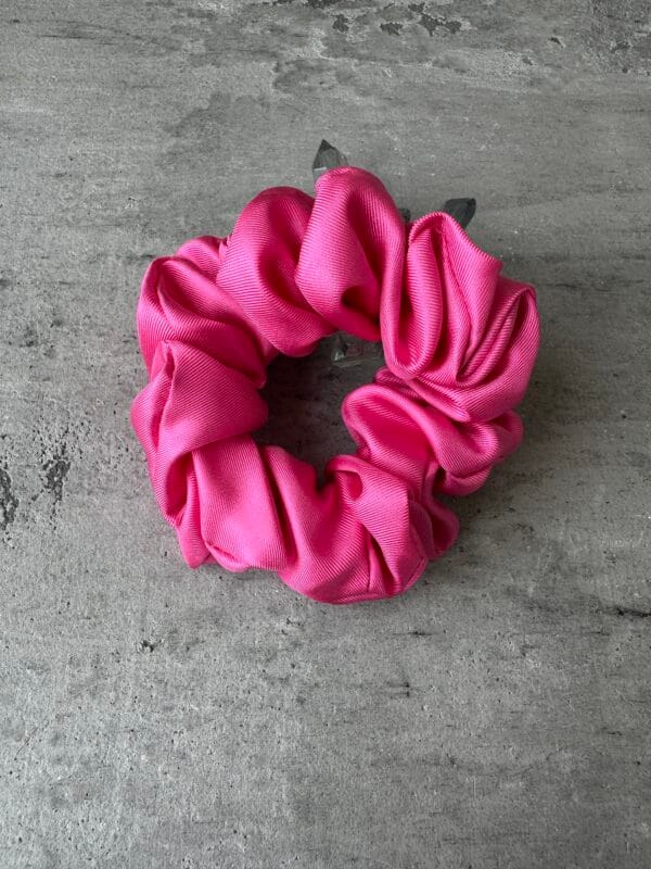Plaukų gumytė iš natūralaus šilko pink