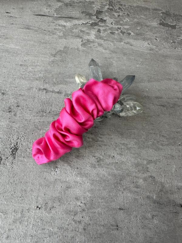 Šilkinis plaukų segtukas pink