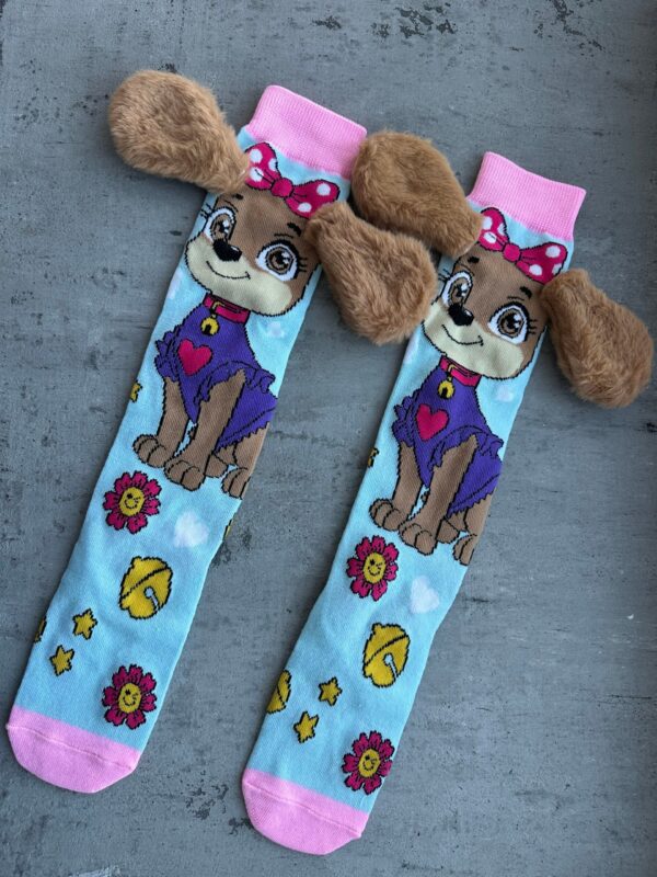 Vaikiškos kojinės su šuniuko ausytėmis