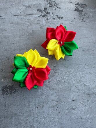 Gumytės plaukams "Trispalvė" gėlytės