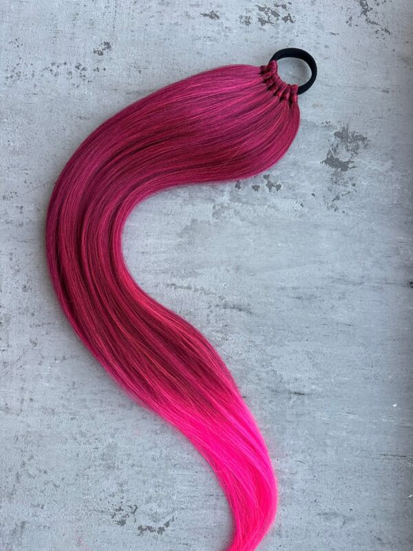 Plaukų gumytė rankų darbo plaukai pink