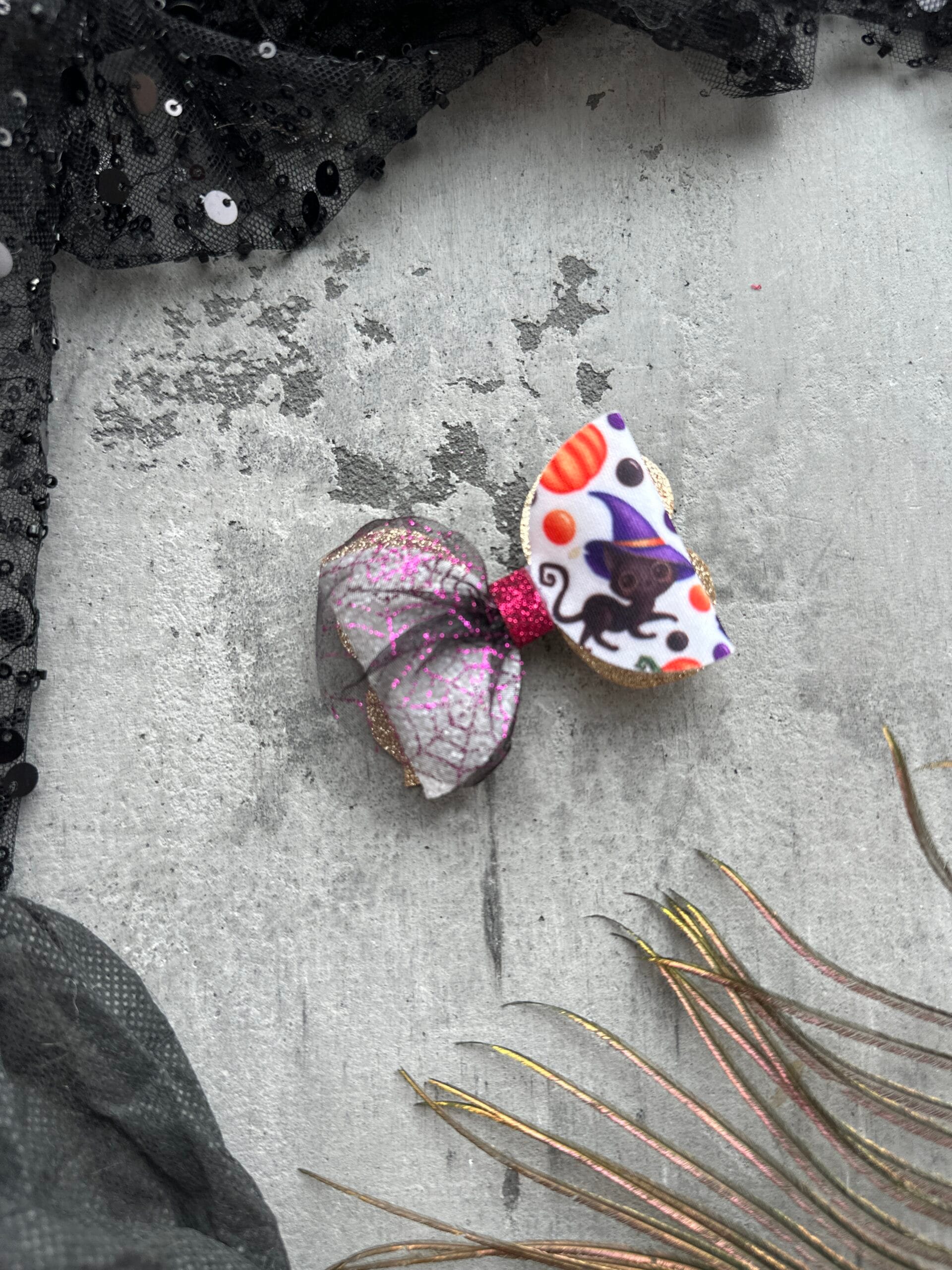 Plaukų segtukas katinas su kepure