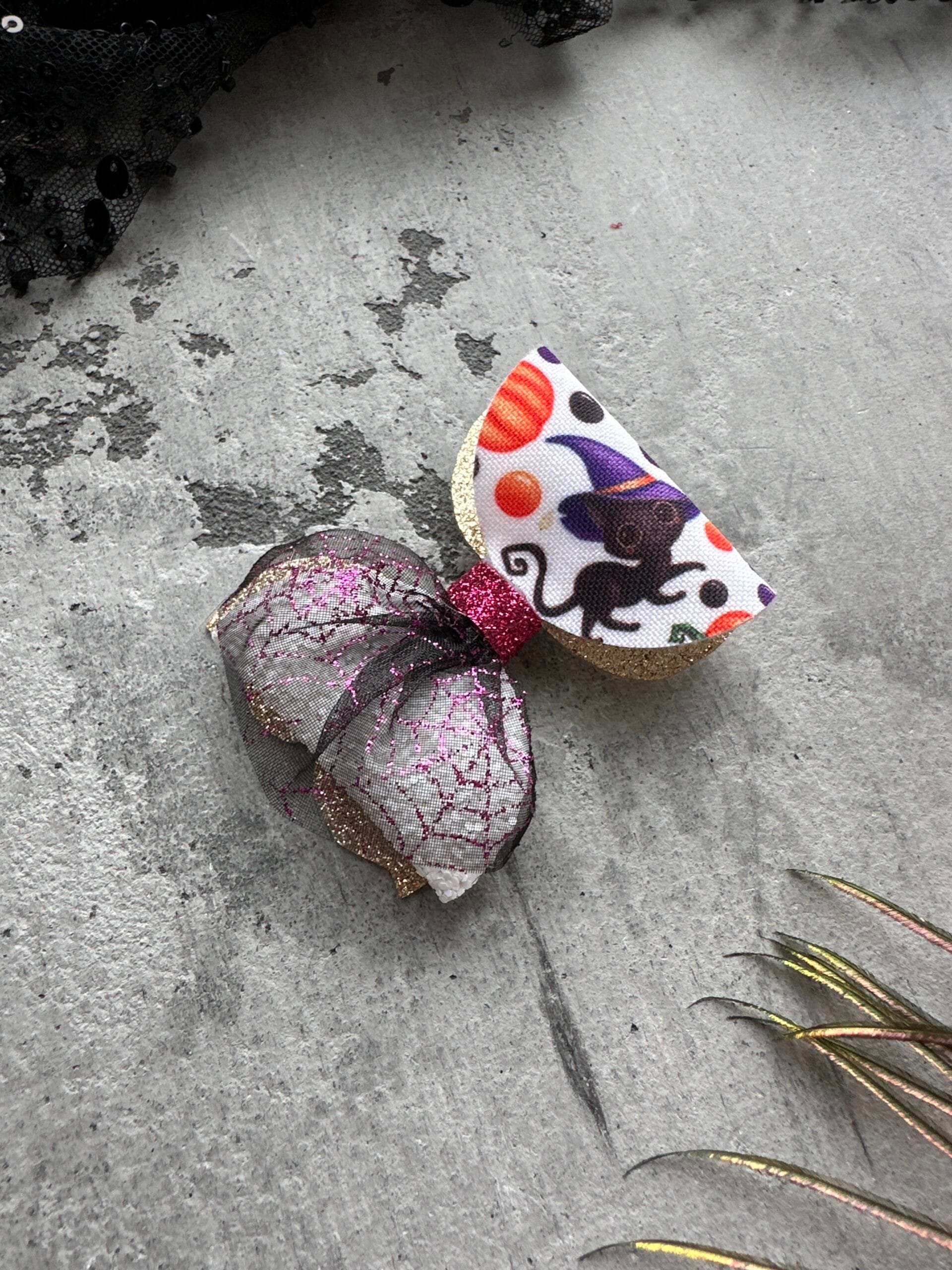 Plaukų segtukas katinas su kepure