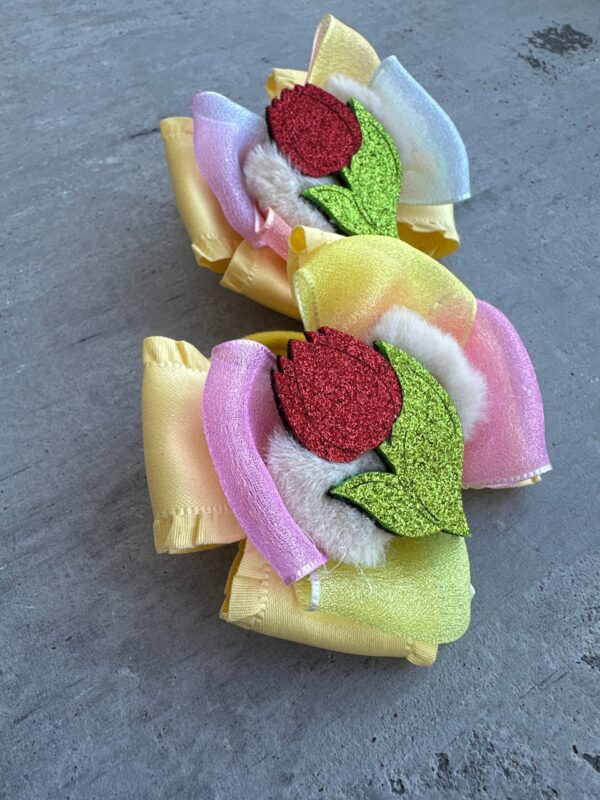 Plaukų gumytės mergaitėms pavasaris tulpė