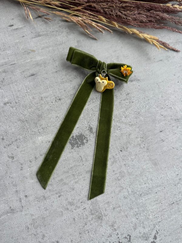 Plaukų kaspinas segtukas voverė