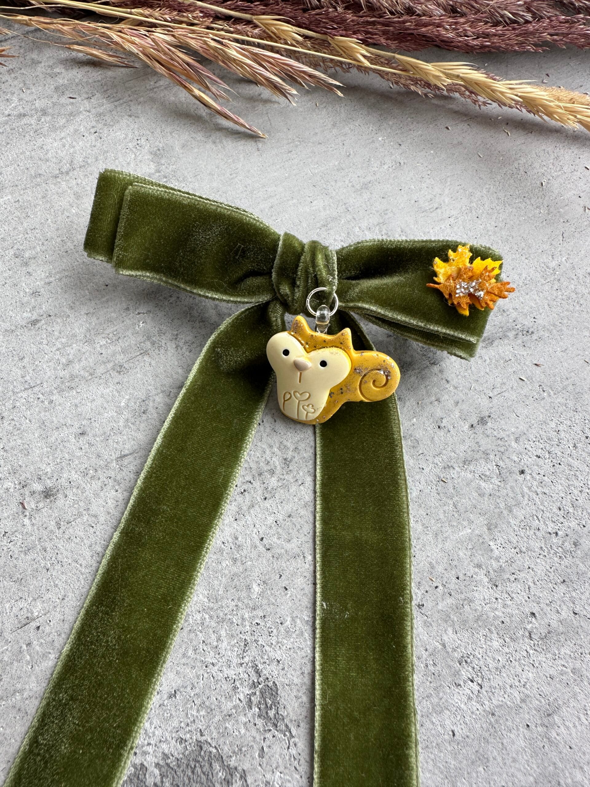 Plaukų kaspinas segtukas voverė - Image 2