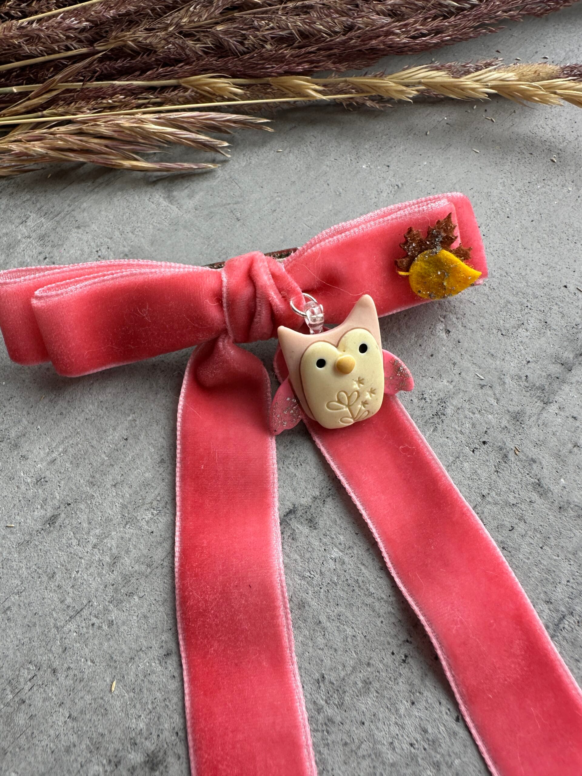 Plaukų kaspinas segtukas pelėda - Image 2