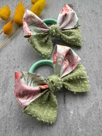 Rankų darbo plaukų gumytės Pavasaris