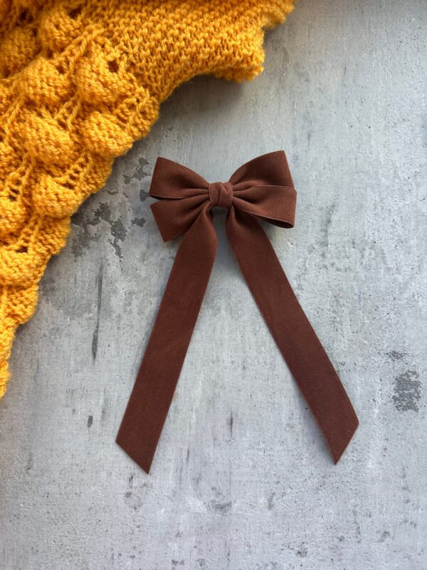 Plaukų kaspinas segtukas rudas