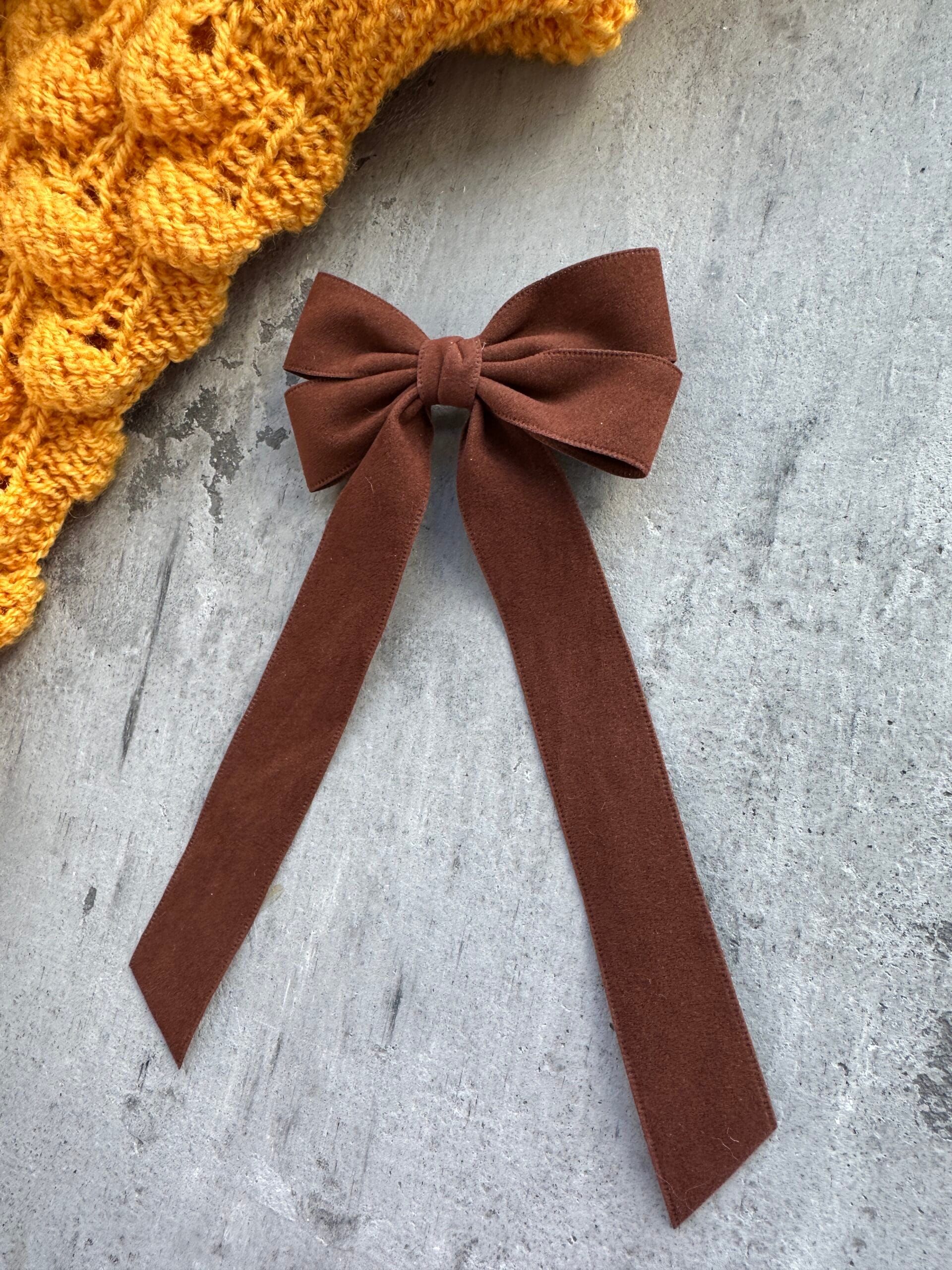 Plaukų kaspinas segtukas rudas - Image 3