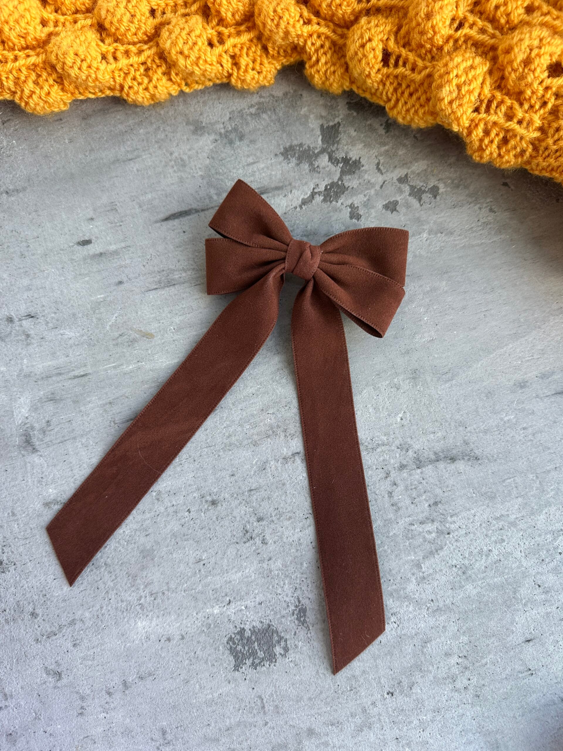 Plaukų kaspinas segtukas rudas - Image 4