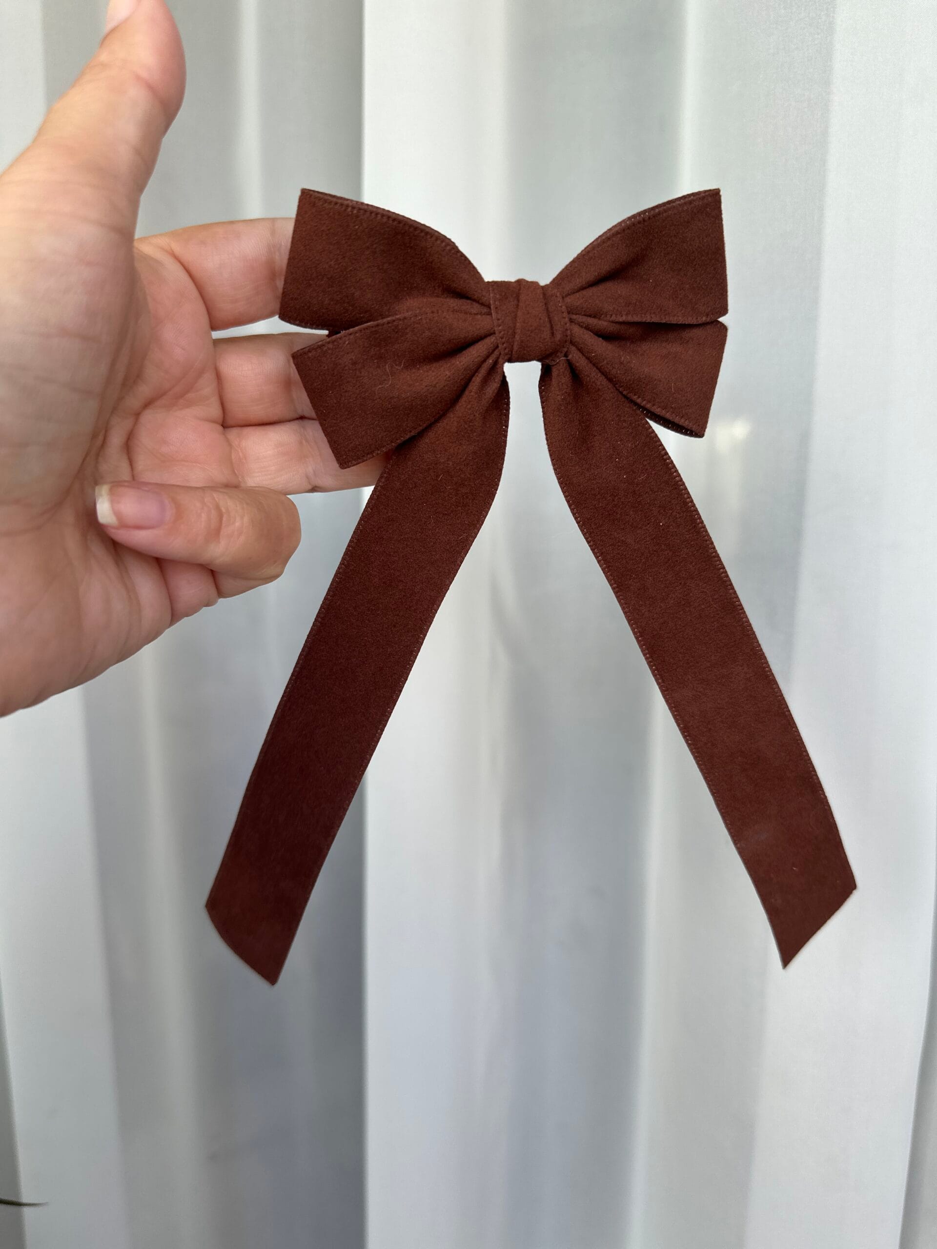 Plaukų kaspinas segtukas rudas