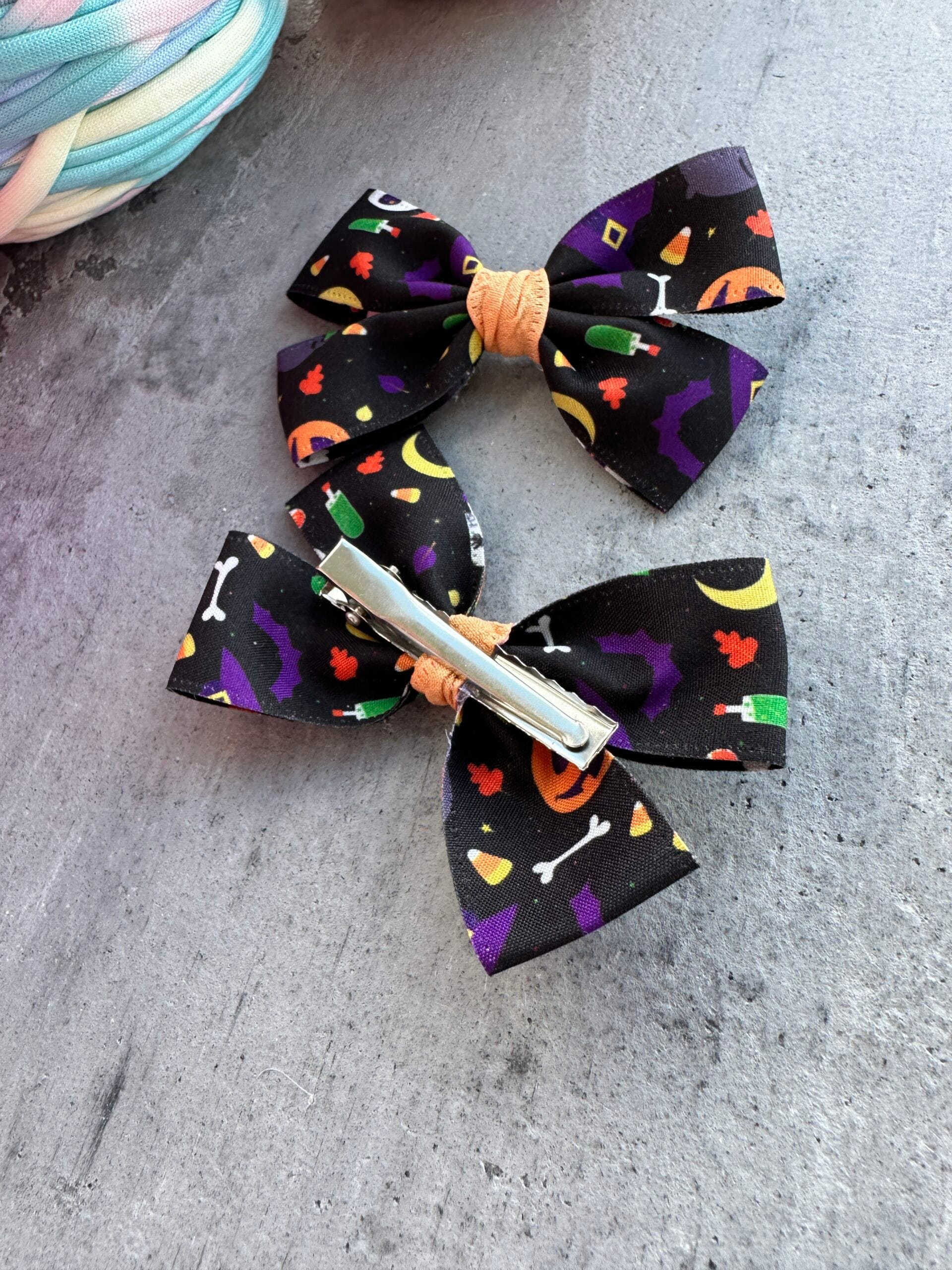 Plaukų segtukai kaspinukai halloween